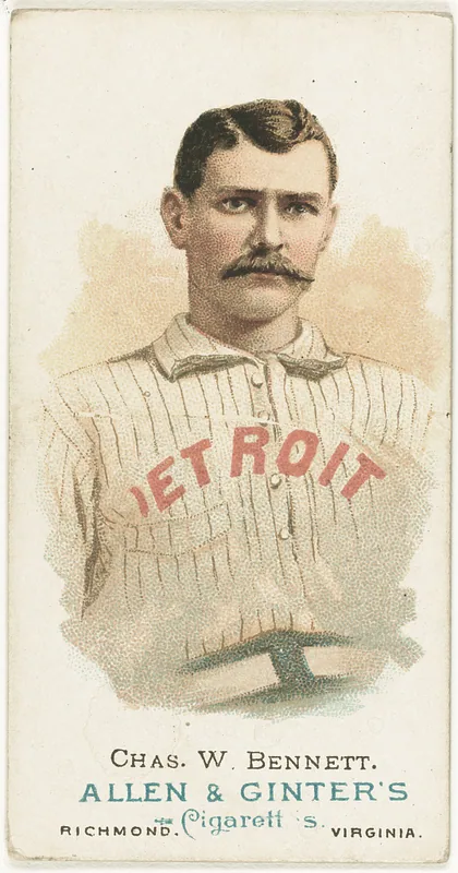 Front of Charlie Bennett card, 1887 N28 World's Champions, 1st series, catalog no. 2