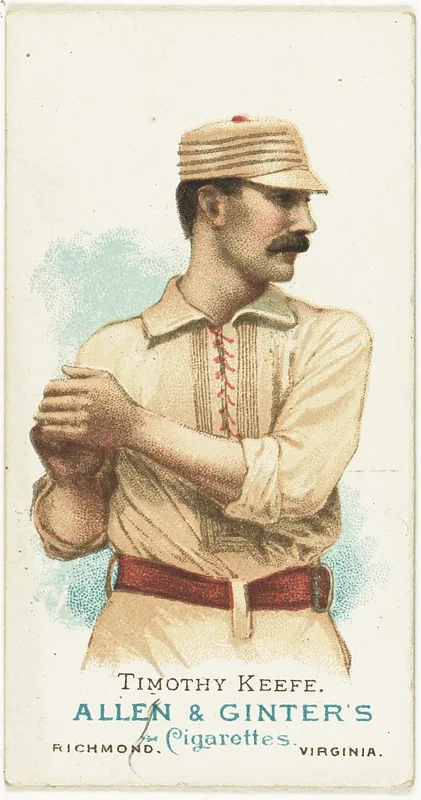 Front of Tim Keefe card, 1887 N28 World's Champions, 1st series, catalog no. 7