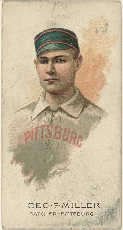 Front of George Miller card, 1888 N29 World's Champions, 2nd series, catalog no. 4