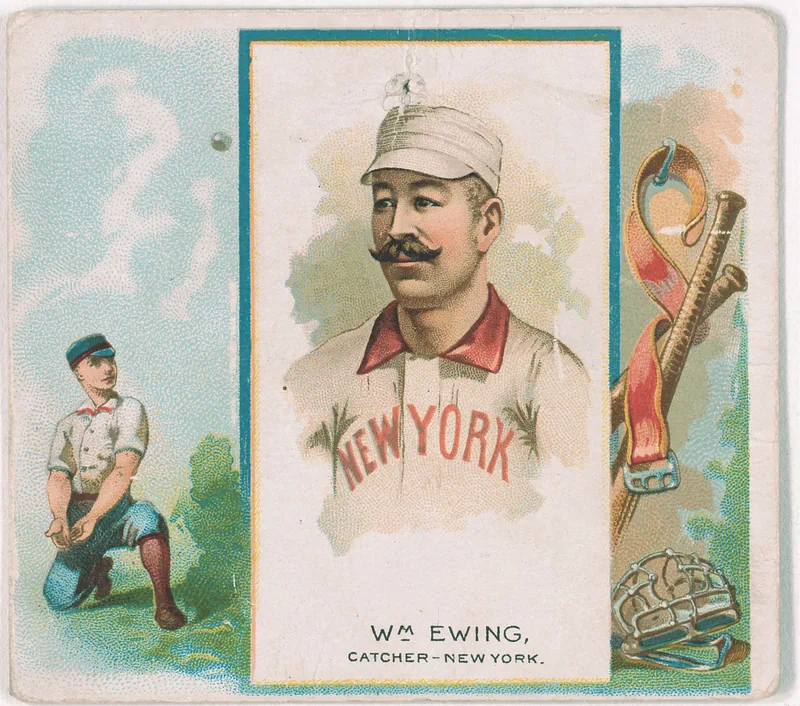 Front of Buck Ewing card, 1888 N43 World's Champions, large, catalog no. 1