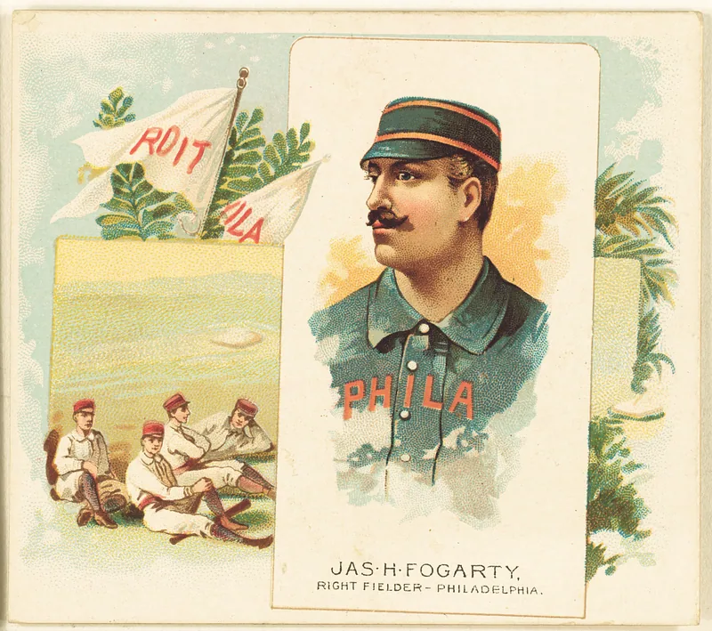 Front of Jim Fogarty card, 1888 N43 World's Champions, large, catalog no. 2