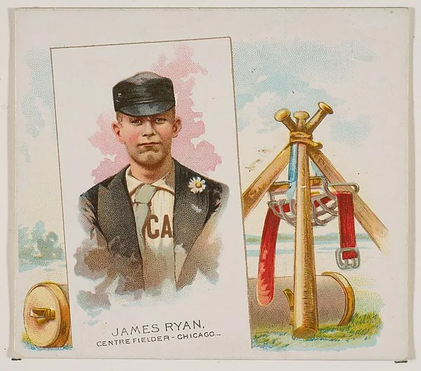 Front of Jimmy Ryan card, 1888 N43 World's Champions, large, catalog no. 6