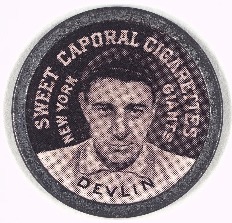 Front of Art Devlin card, 1909 PX7 Sweet Caporal Domino Discs, catalog no. 33