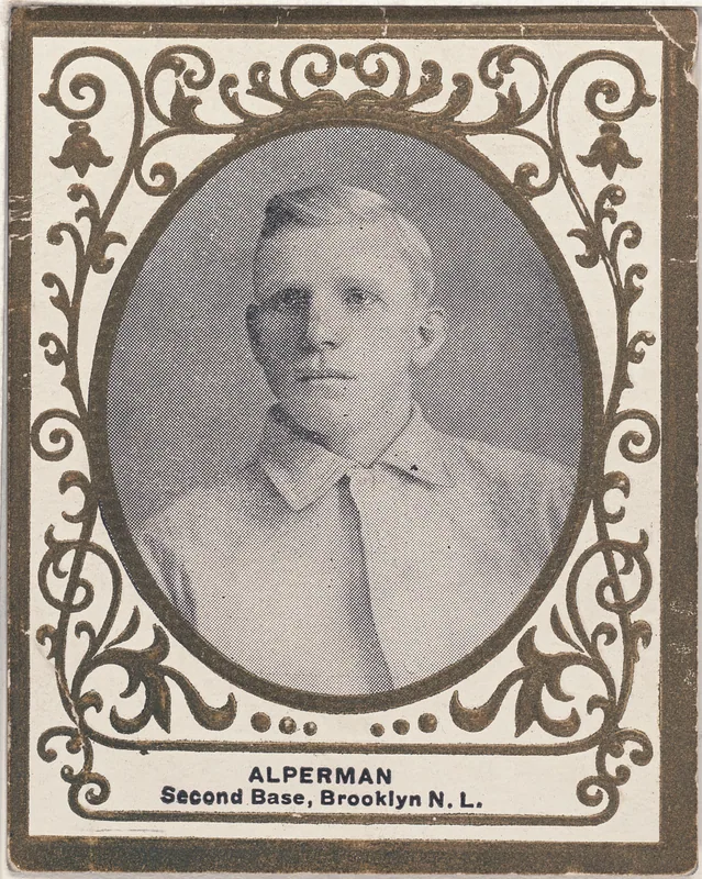 Front of Whitey Alperman card, 1909 T204 Ramly, catalog no. 1