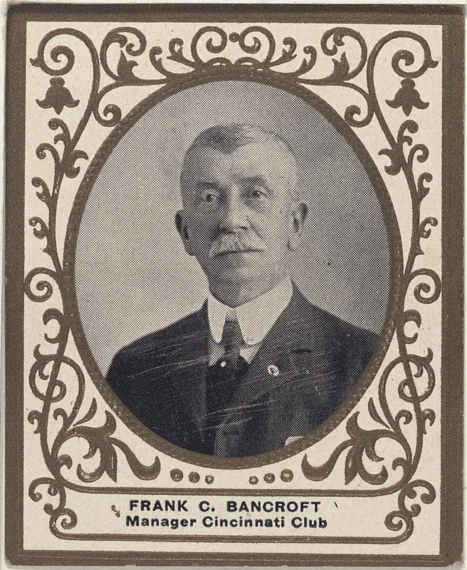 Front of Frank Bancroft card, 1909 T204 Ramly, catalog no. 8