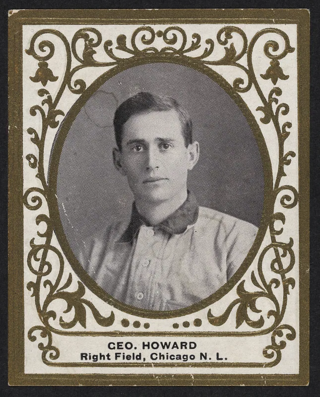 Front of George Howard card, 1909 T204 Ramly, catalog no. 58