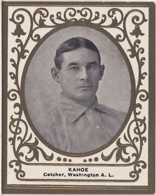 Front of Mike Kahoe card, 1909 T204 Ramly, catalog no. 64