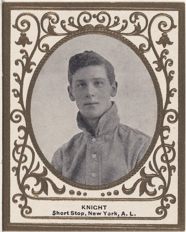 Front of John Knight card, 1909 T204 Ramly, catalog no. 68