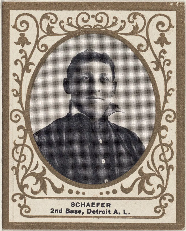 Front of Germany Schaefer card, 1909 T204 Ramly, catalog no. 106