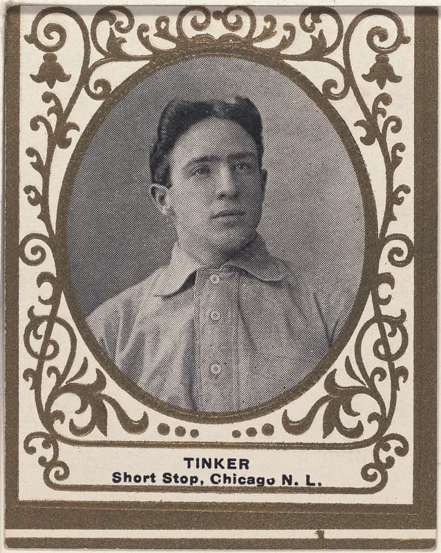 Front of Joe Tinker card, 1909 T204 Ramly, catalog no. 121