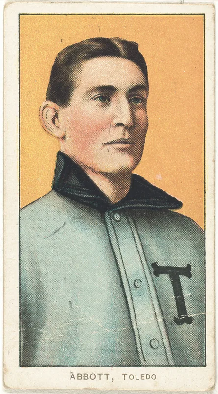 Front of Fred Abbott card, 1909 T206 White Borders, catalog no. 33
