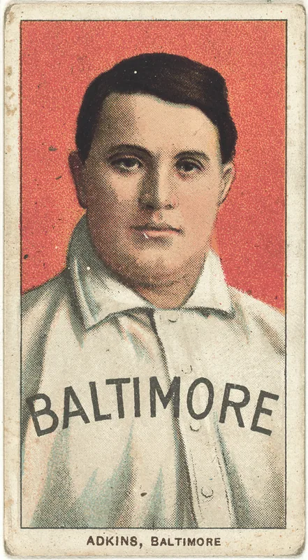 Front of Doc Adkins card, 1909 T206 White Borders, catalog no. 47