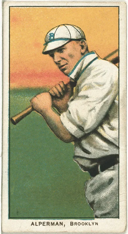 Front of Whitey Alperman card, 1909 T206 White Borders, catalog no. 61
