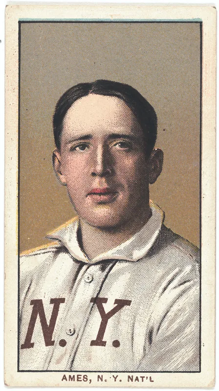Front of Red Ames card, 1909 T206 White Borders, catalog no. 93