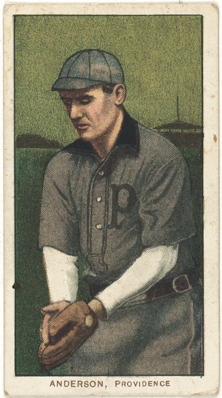 Front of John Anderson card, 1909 T206 White Borders, catalog no. 100