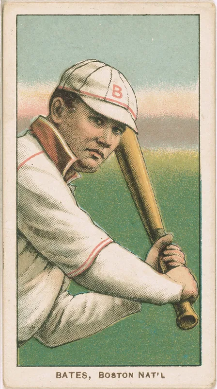 Front of Johnny Bates card, 1909 T206 White Borders, catalog no. 245