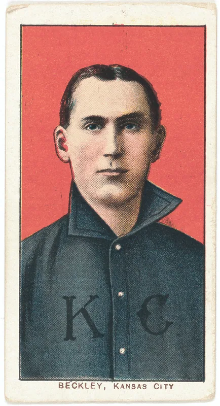Front of Jake Beckley card, 1909 T206 White Borders, catalog no. 285