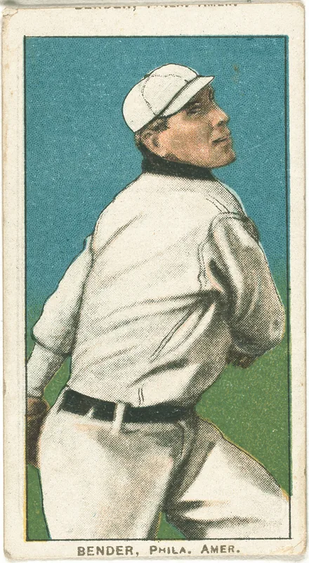 Front of Chief Bender card, 1909 T206 White Borders, catalog no. 314