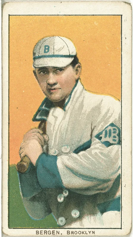 Front of Bill Bergen card, 1909 T206 White Borders, catalog no. 354