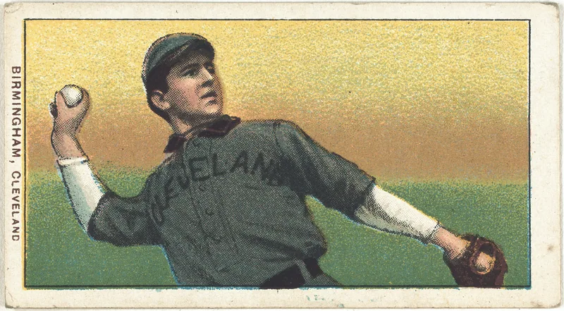 Front of Joe Birmingham card, 1909 T206 White Borders, catalog no. 421