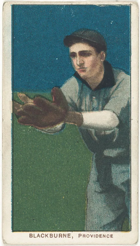 Front of Lena Blackburne card, 1909 T206 White Borders, catalog no. 430