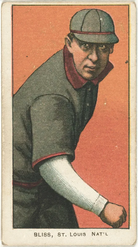 Front of Jack Bliss card, 1909 T206 White Borders, catalog no. 439
