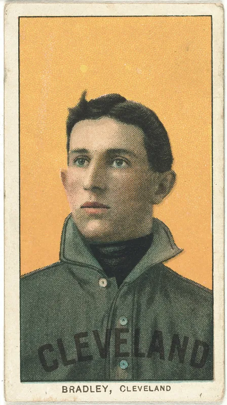 Front of Bill Bradley card, 1909 T206 White Borders, catalog no. 461
