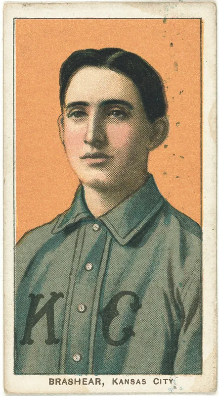 Front of Roy Brashear card, 1909 T206 White Borders, catalog no. 507