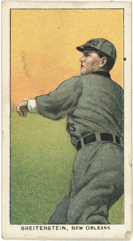 Front of Ted Breitenstein card, 1909 T206 White Borders, catalog no. 515
