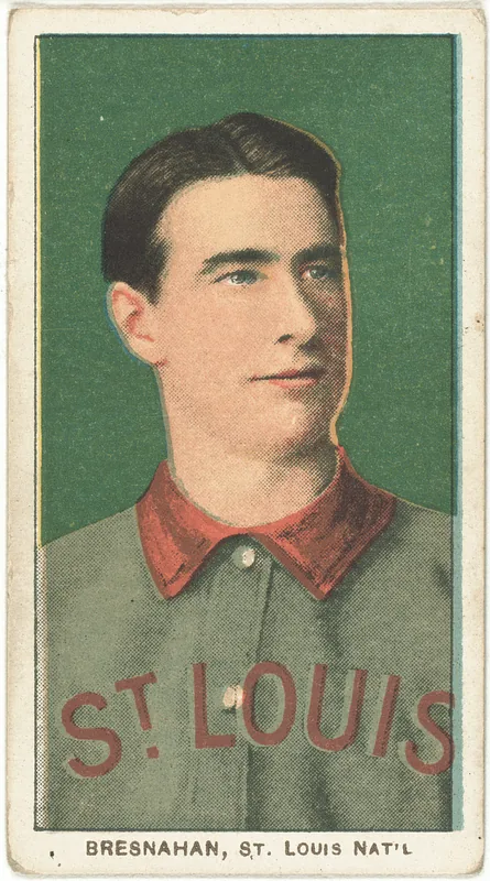 Front of Roger Bresnahan card, 1909 T206 White Borders, catalog no. 519
