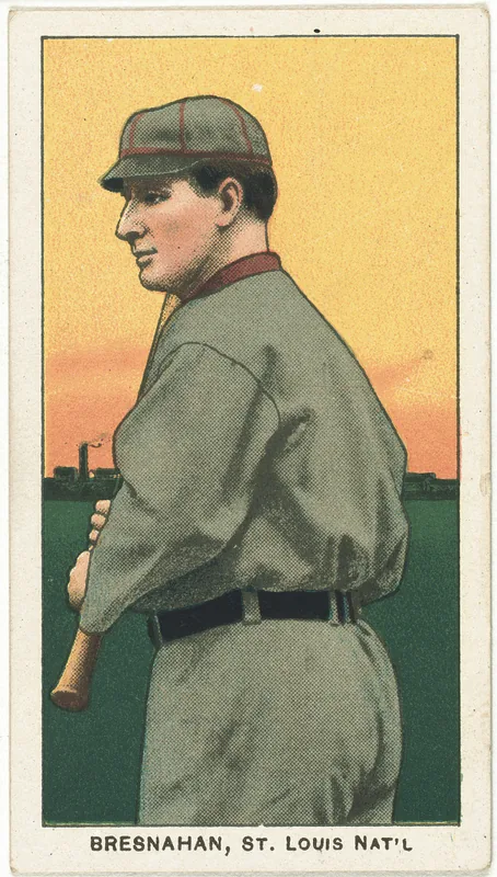 Front of Roger Bresnahan card, 1909 T206 White Borders, catalog no. 533