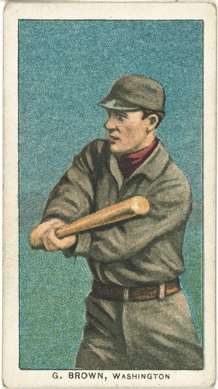 Front of George Browne card, 1909 T206 White Borders, catalog no. 604