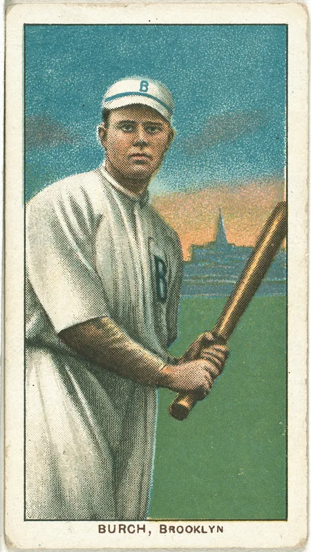 Front of Al Burch card, 1909 T206 White Borders, catalog no. 609