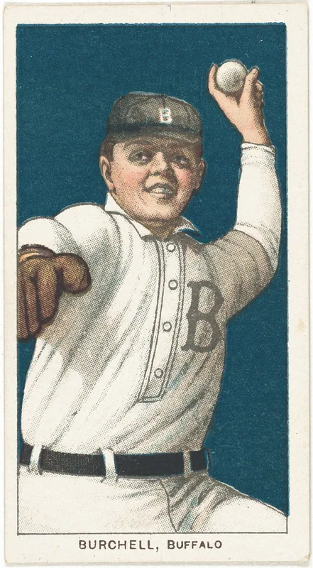 Front of Fred Burchell card, 1909 T206 White Borders, catalog no. 633