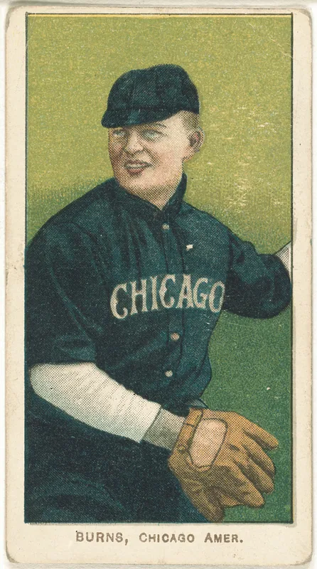 Front of Bill Burns card, 1909 T206 White Borders, catalog no. 658