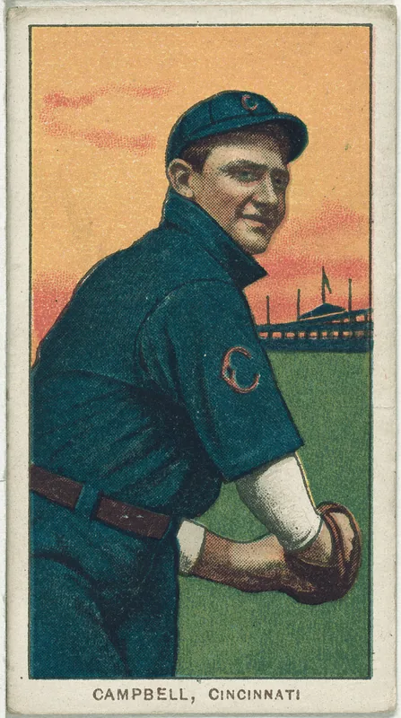 Front of Billy Campbell card, 1909 T206 White Borders, catalog no. 730