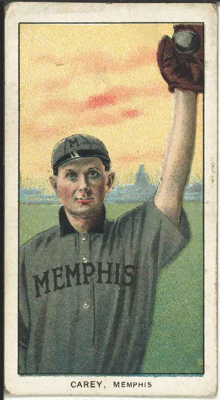 Front of Scoops Carey card, 1909 T206 White Borders, catalog no. 736