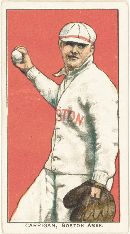 Front of Bill Carrigan card, 1909 T206 White Borders, catalog no. 757