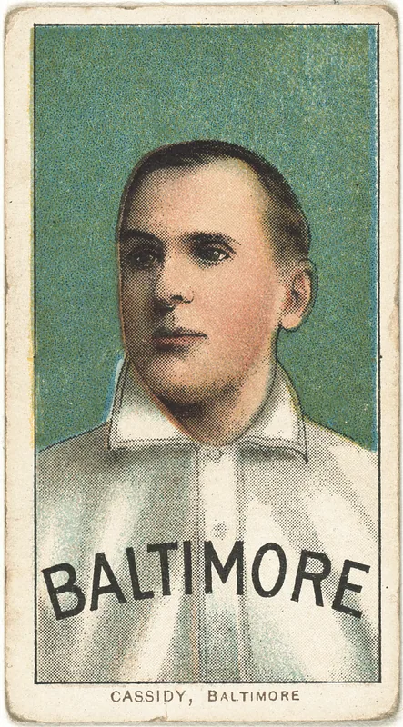 Front of Peter Cassidy card, 1909 T206 White Borders, catalog no. 776
