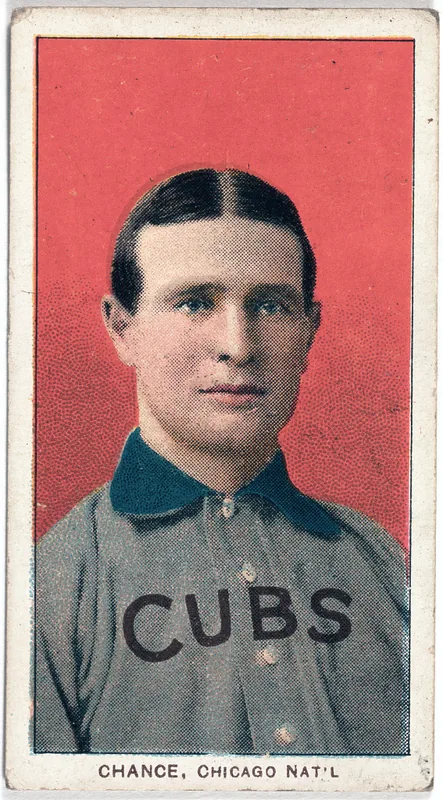 Front of Frank Chance card, 1909 T206 White Borders, catalog no. 793