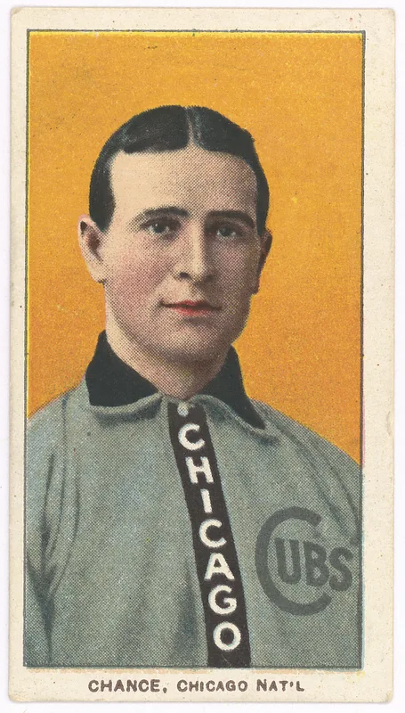 Front of Frank Chance card, 1909 T206 White Borders, catalog no. 802