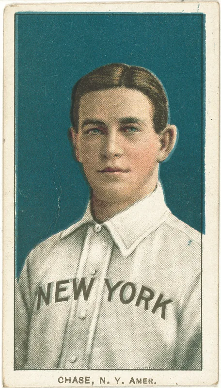 Front of Hal Chase card, 1909 T206 White Borders, catalog no. 878