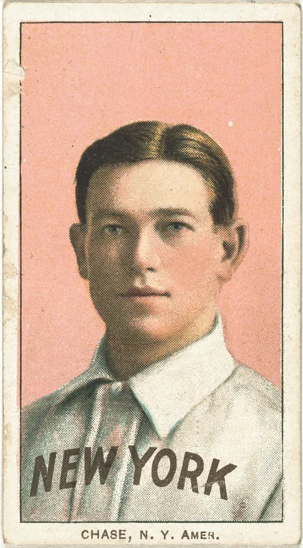 Front of Hal Chase card, 1909 T206 White Borders, catalog no. 887
