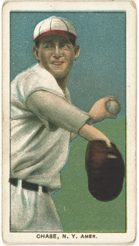 Front of Hal Chase card, 1909 T206 White Borders, catalog no. 913