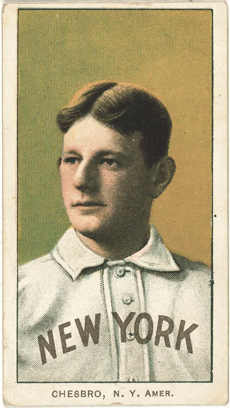 Front of Jack Chesbro card, 1909 T206 White Borders, catalog no. 929