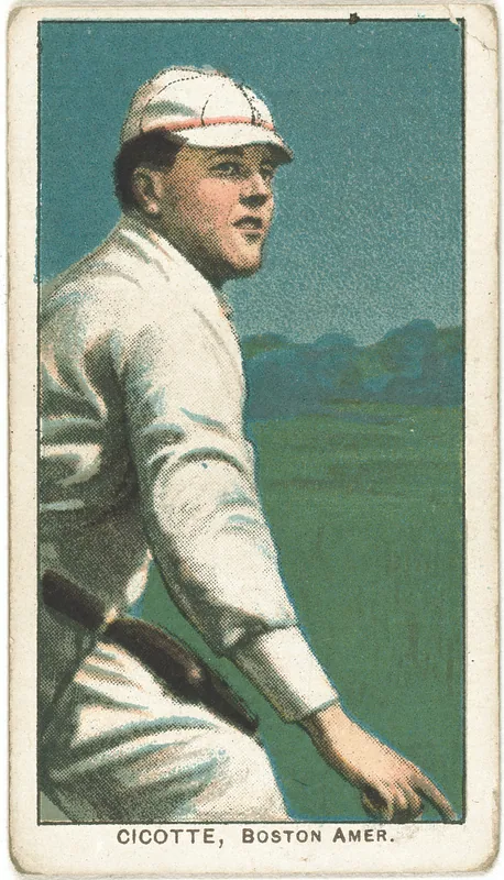 Front of Eddie Cicotte card, 1909 T206 White Borders, catalog no. 934