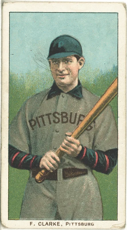 Front of Fred Clarke card, 1909 T206 White Borders, catalog no. 955