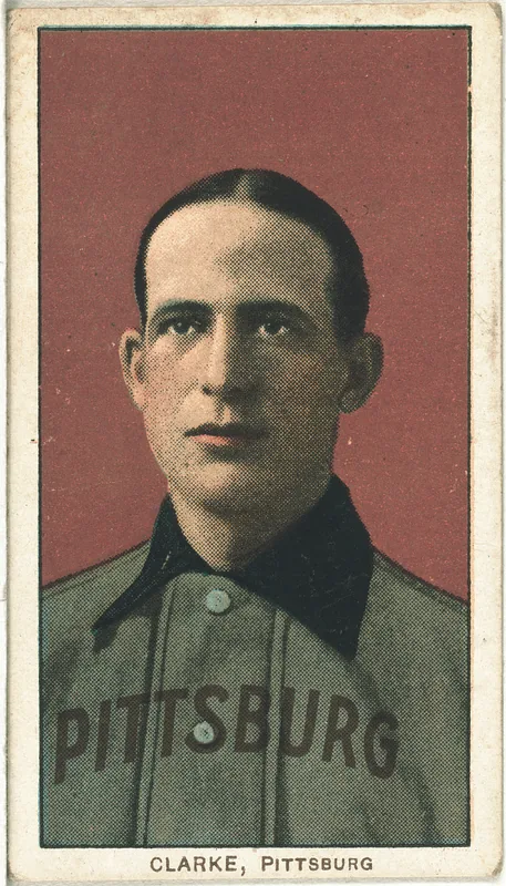 Front of Fred Clarke card, 1909 T206 White Borders, catalog no. 967