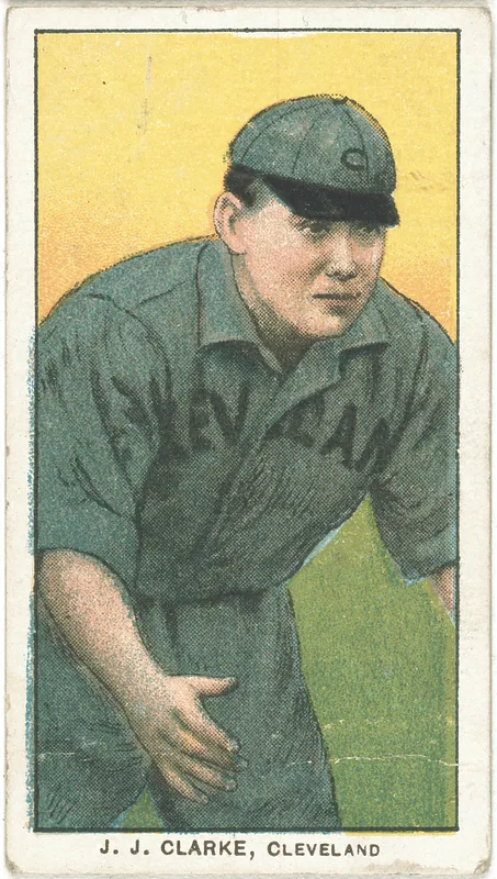 Front of J. J. Clarke card, 1909 T206 White Borders, catalog no. 984
