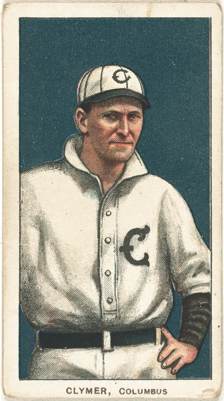 Front of Bill Clymer card, 1909 T206 White Borders, catalog no. 994